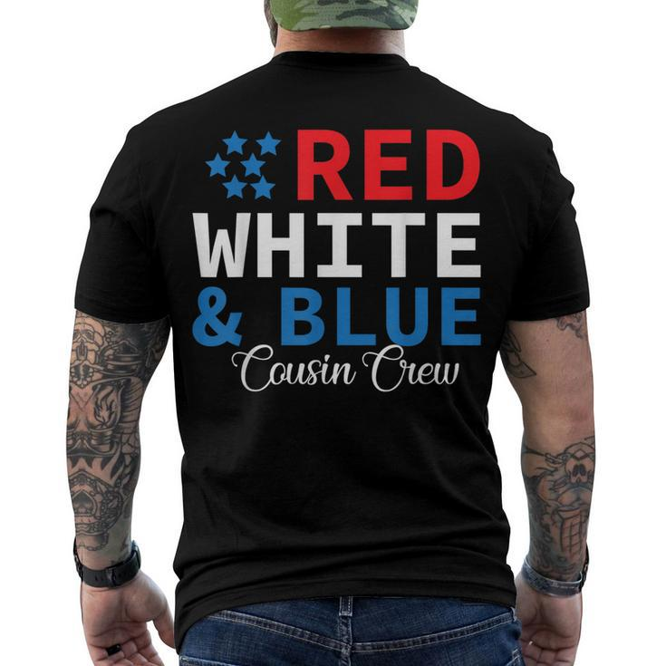 Red White & Blue Cousin Crew Family Matching 4Th Of July Men's T-shirt Back Print