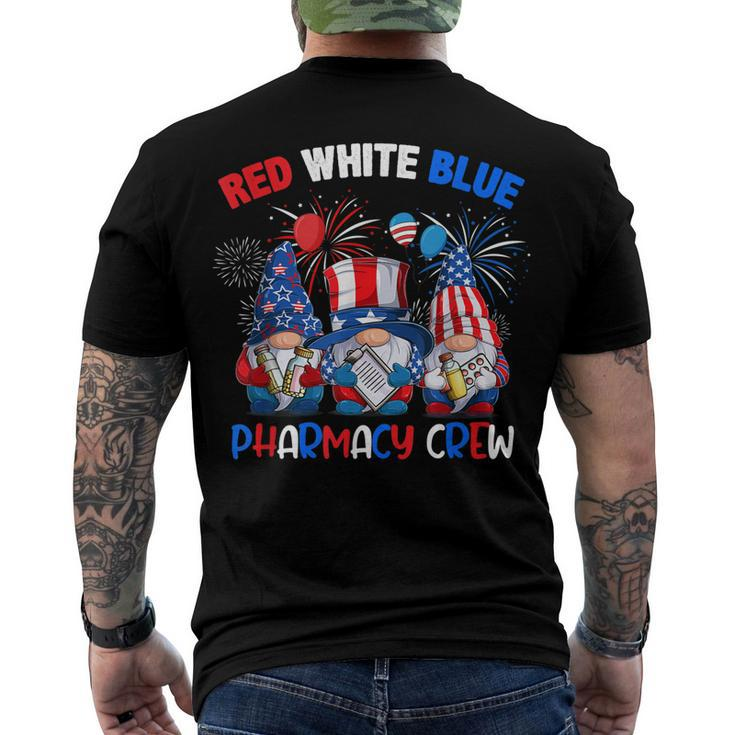 Red White Blue American Pharmacy Crew Gnome 4Th Of July Men's T-shirt Back Print