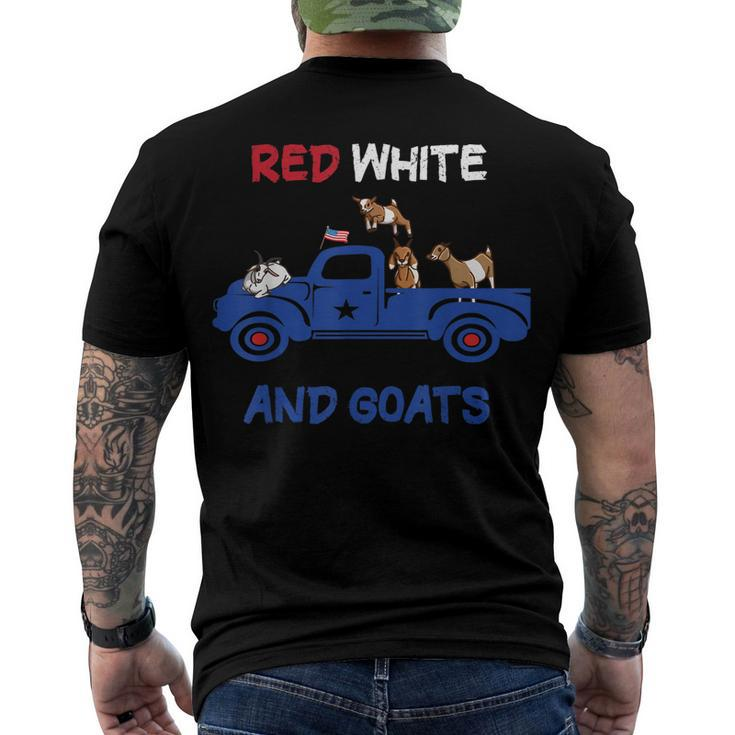 Red White And Goats 4Th Of July 2022 Men's Back Print T-shirt