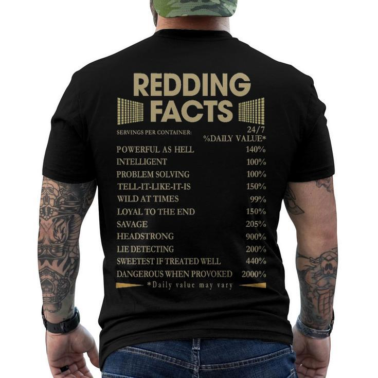Redding Name Redding Facts Men's T-Shirt Back Print