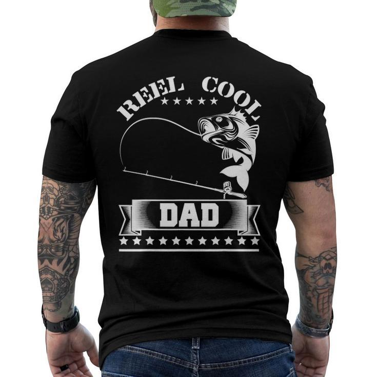 Reel Cool Dad Fishing Fathers Day Men's Back Print T-shirt
