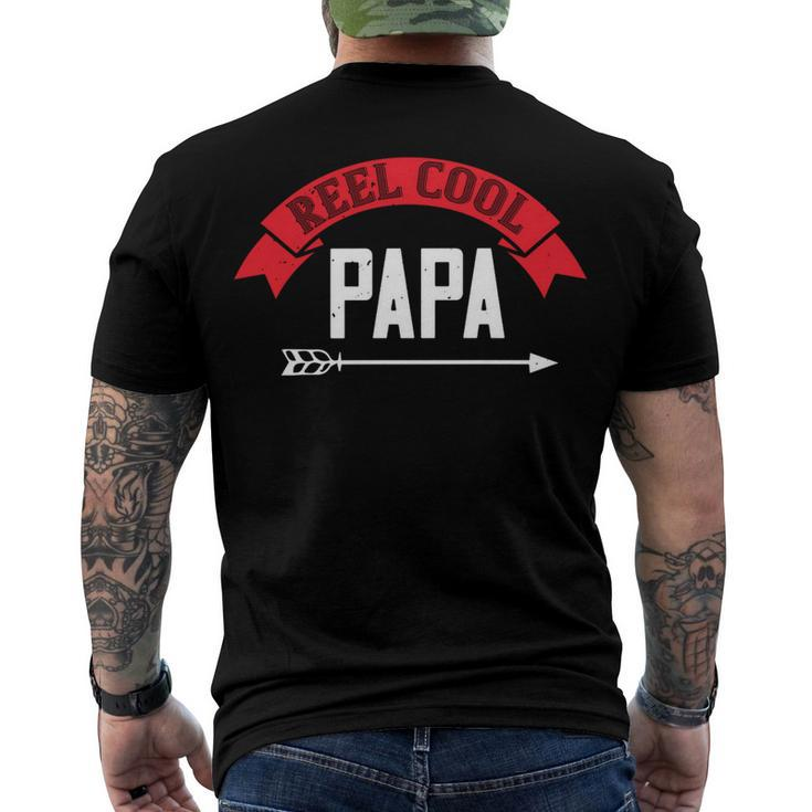 Reel Cool Papa Papa T-Shirt Fathers Day Gift Men's Crewneck Short Sleeve Back Print T-shirt