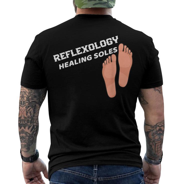 Reflexology Massage Therapist  Reflexology Healing Soles Men's Crewneck Short Sleeve Back Print T-shirt