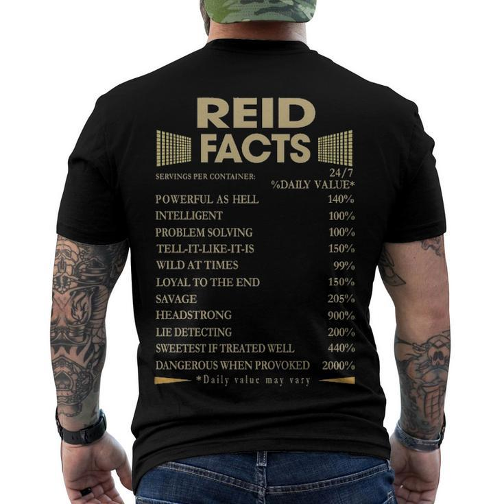 Reid Name Reid Facts Men's T-Shirt Back Print
