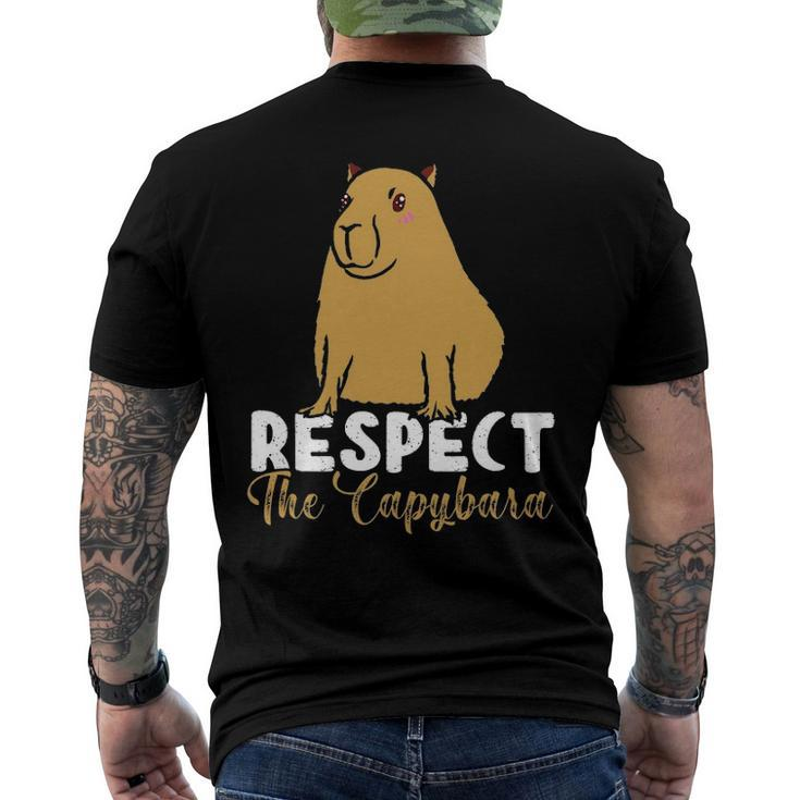 Respect The Capybara Capybara Owners Animal Lover Men's Back Print T-shirt