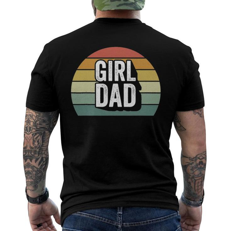 Retro Girl Dad Proud Father Love Dad Of Girls Vintage Men's Back Print T-shirt