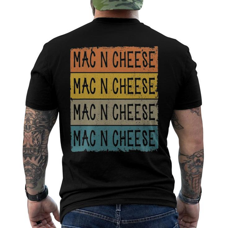 Retro Mac N Cheese Foodie Lover Macaroni And Cheese Men's Back Print T-shirt