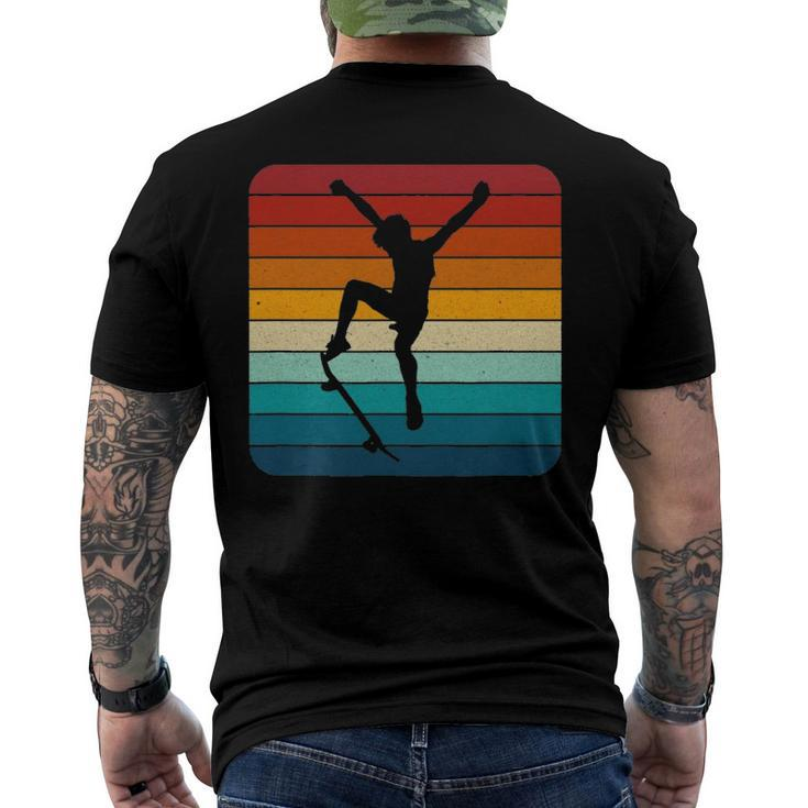 Retro Skater Vintage Skateboarder Skateboarding Lover Men's Back Print T-shirt