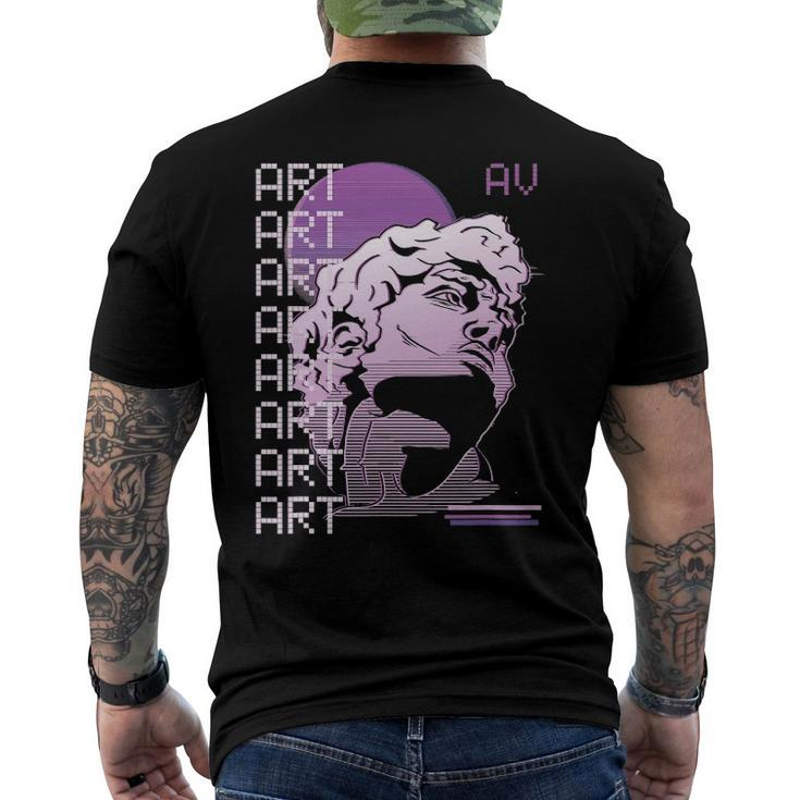 Retro Vaporwave Aesthetic Style David Greek Statue Art Men's Back Print T-shirt
