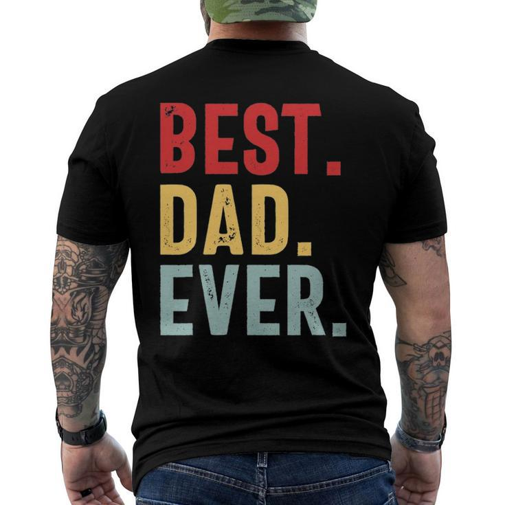 Mens Retro Vintage Best Dad Ever Fathers Day Men's Back Print T-shirt