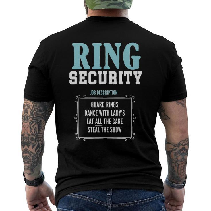 Ring Security Cute Wedding Ring Bearer Yup Im The Ring Dude Men's Back Print T-shirt