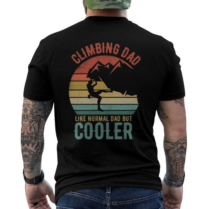 Rock Climbing Dad Like A Normal Dad Mountain Climber Hiker Men's Back Print T-shirt