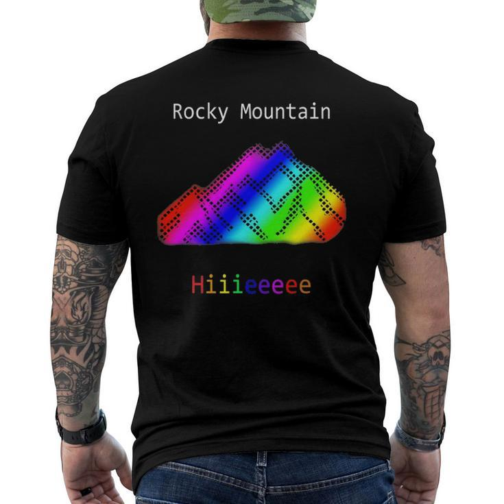Rocky Mountain Hiiieeee & Byyeee Men's Back Print T-shirt