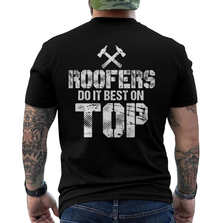 Mens Roofer Accessories For A Tiler Men's Back Print T-shirt