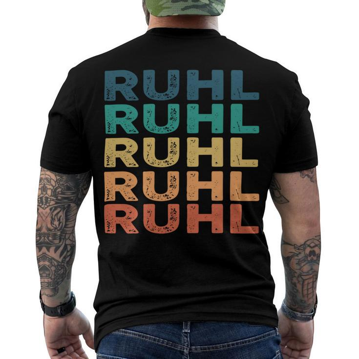 Ruhl Name Shirt Ruhl Family Name V2 Men's Crewneck Short Sleeve Back Print T-shirt