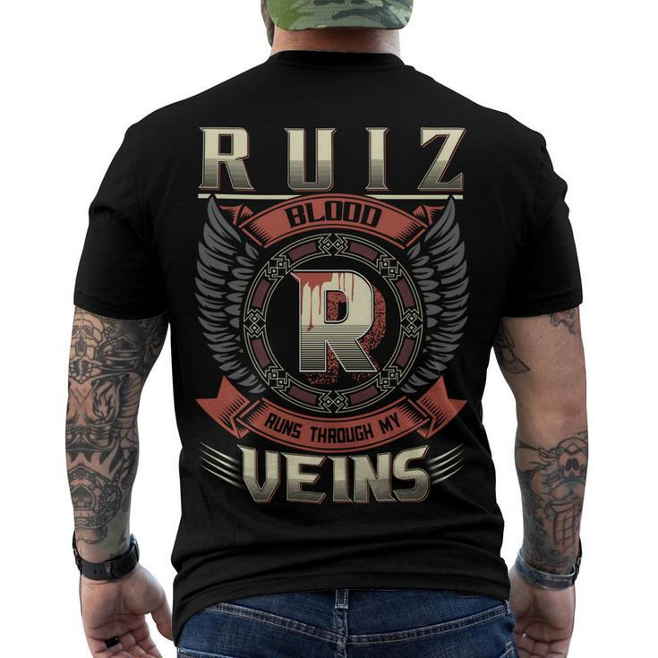 Ruiz Blood  Run Through My Veins Name V5 Men's Crewneck Short Sleeve Back Print T-shirt