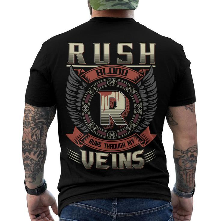 Rush Blood  Run Through My Veins Name V6 Men's Crewneck Short Sleeve Back Print T-shirt