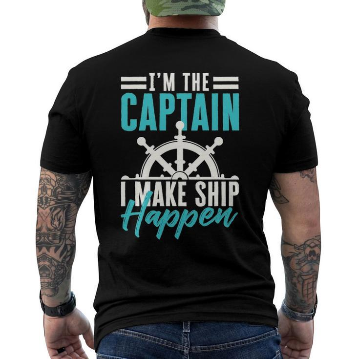 Sailing Boating Im The Captain Sailor Men's Back Print T-shirt