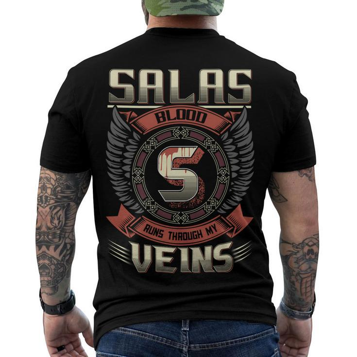 Salas Blood  Run Through My Veins Name V2 Men's Crewneck Short Sleeve Back Print T-shirt