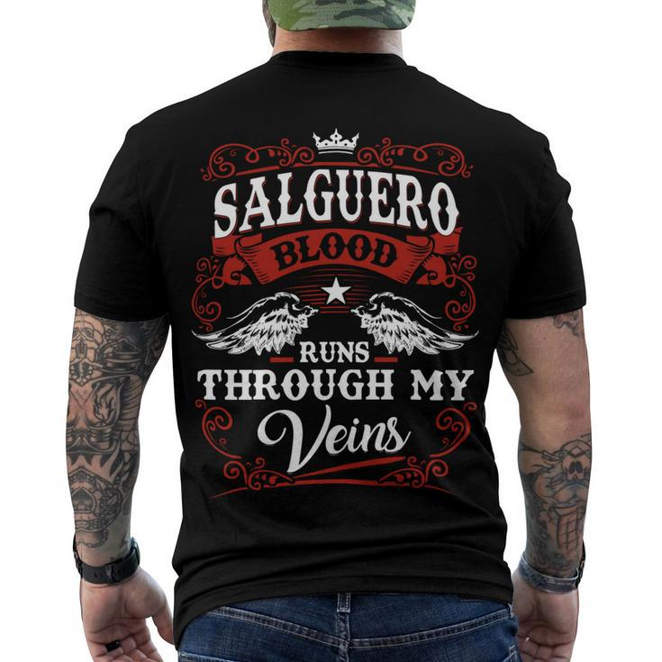 Salguero Name Shirt Salguero Family Name Men's Crewneck Short Sleeve Back Print T-shirt