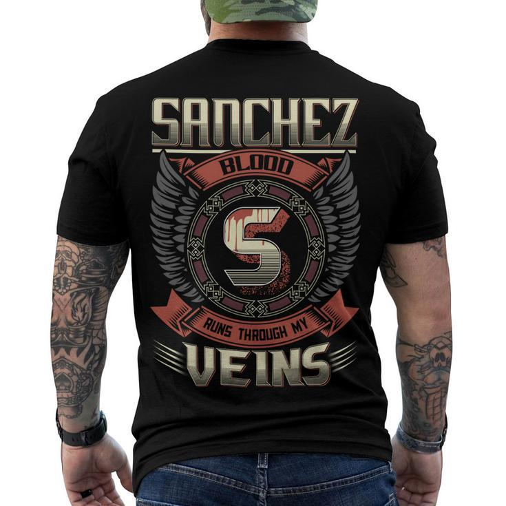 Sanchez Blood  Run Through My Veins Name V3 Men's Crewneck Short Sleeve Back Print T-shirt