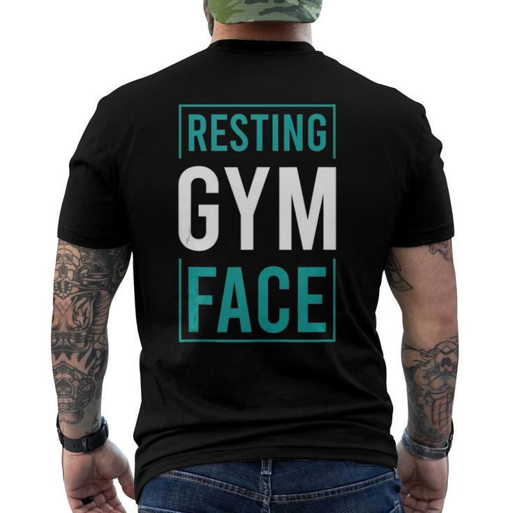 Saying Resting Gym Face Men's Back Print T-shirt