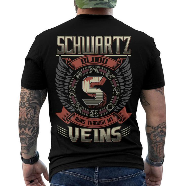 Schwartz Blood  Run Through My Veins Name V3 Men's Crewneck Short Sleeve Back Print T-shirt