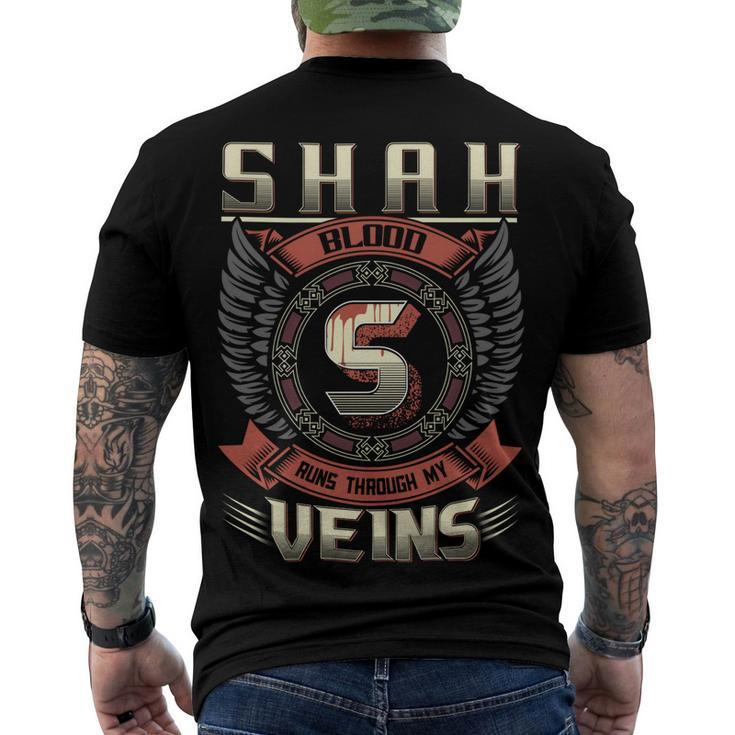 Shah Blood  Run Through My Veins Name V5 Men's Crewneck Short Sleeve Back Print T-shirt
