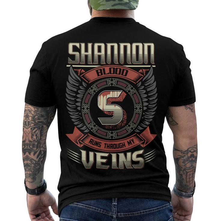 Shannon Blood  Run Through My Veins Name V4 Men's Crewneck Short Sleeve Back Print T-shirt