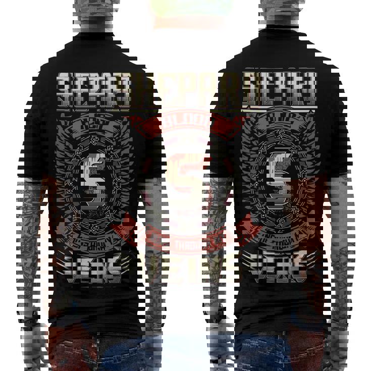 Shepard Blood  Run Through My Veins Name Men's Crewneck Short Sleeve Back Print T-shirt