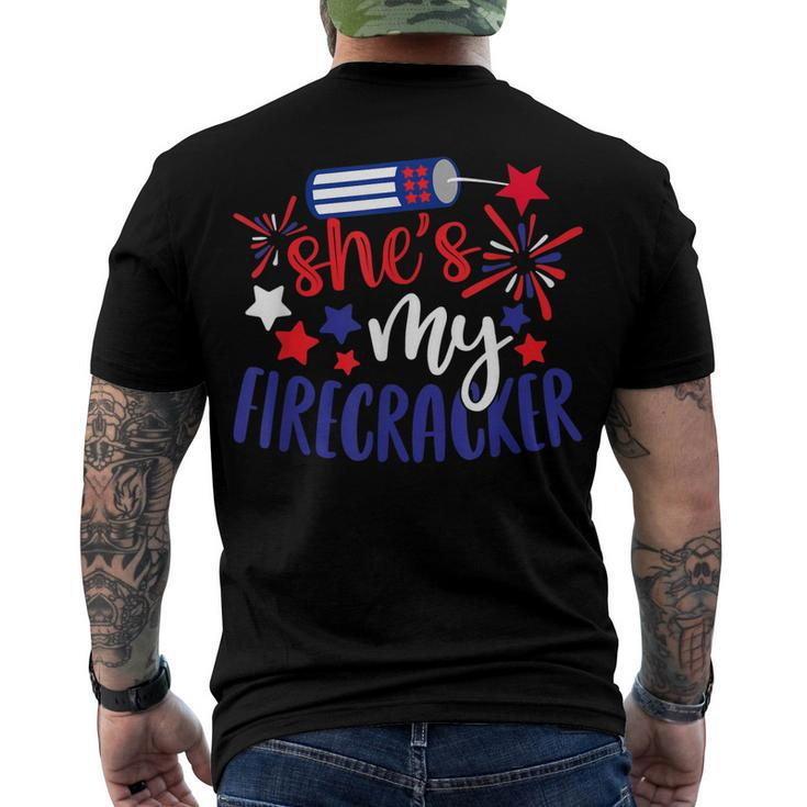 Shes My Firecracker His And Hers Patriot 4Th Of July Men's T-shirt Back Print