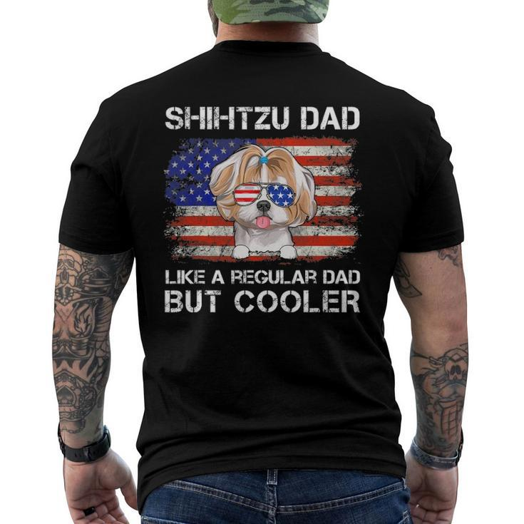 Shihtzu Dad Like A Regular Dad But Cooler Dog Dad Men's Back Print T-shirt