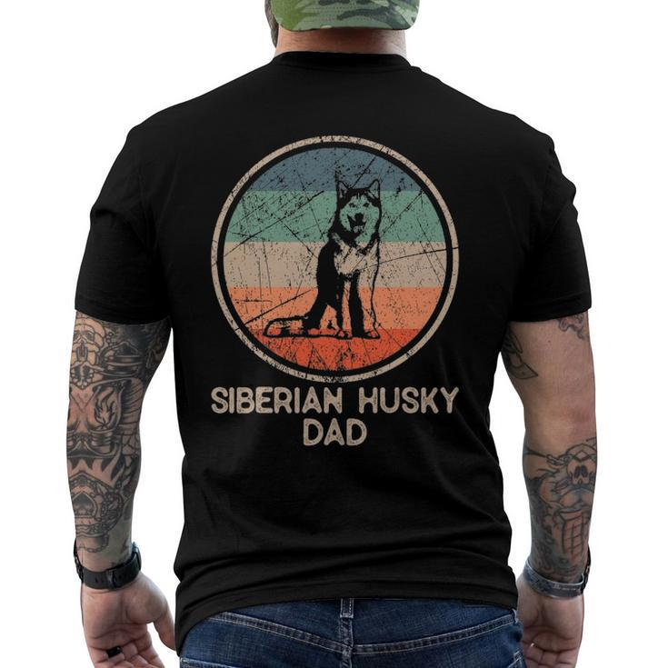 Siberian Husky Dog Vintage Siberian Husky Dad Men's Back Print T-shirt