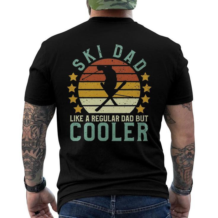 Ski Dad Skier & Skiing Lover Fathers Day Men's Back Print T-shirt