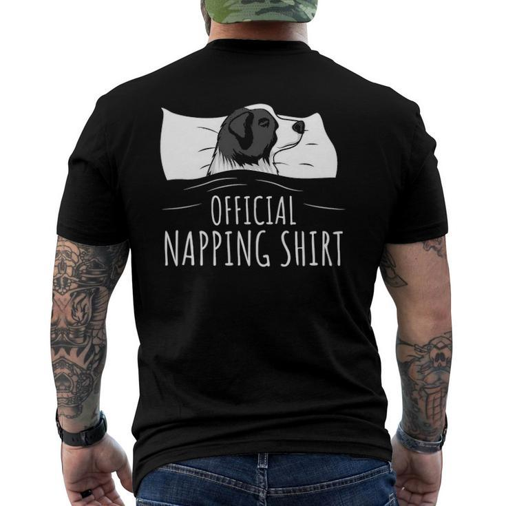 Sleeping Border Collie Official Napping Men's Crewneck Short Sleeve Back Print T-shirt