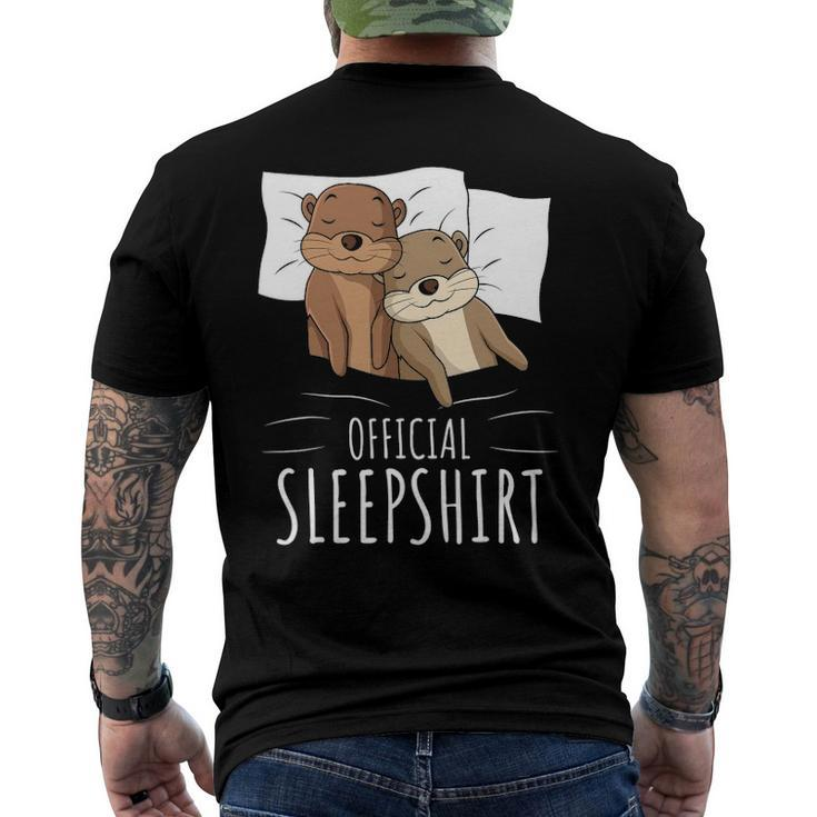 Sleeping Sea Otter Lover Napping Official Sleep Men's Back Print T-shirt