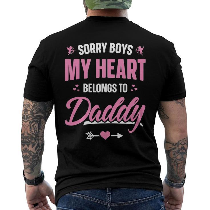 Sorry Boys My Heart Belongs To Daddy Girls Valentine Men's Back Print T-shirt
