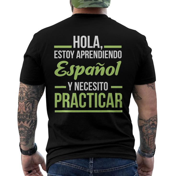 Spanish Language For Student Practice Learning Men's Back Print T-shirt