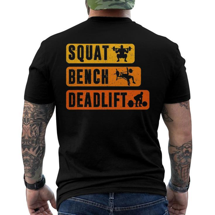 Squat Bench Deadlift Powerlifter Bodybuilding Fitness Men's Back Print T-shirt
