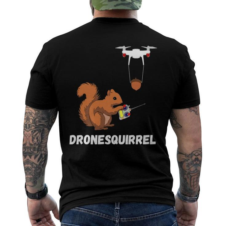 Squirrel Drone Pilot Quadcopter Operators Rodent Fpv Drones Men's Back Print T-shirt