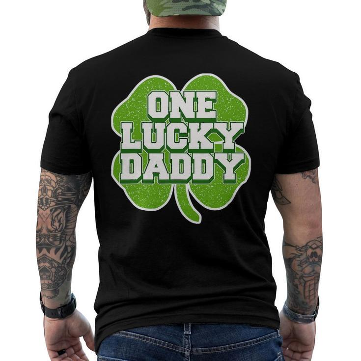St Patricks Day For Father One Lucky Daddy Men's Back Print T-shirt