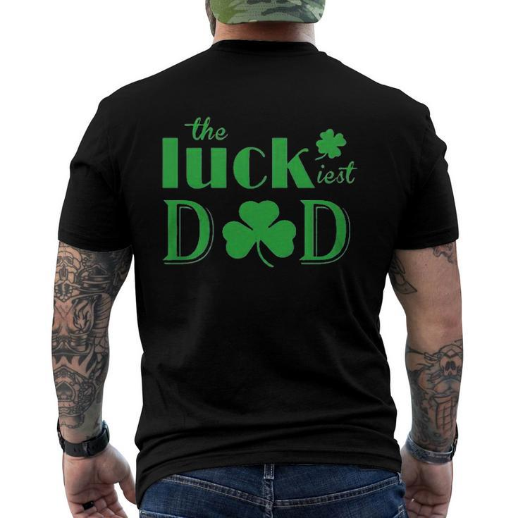 St Patricks Day The Luckiest Dad Men's Back Print T-shirt