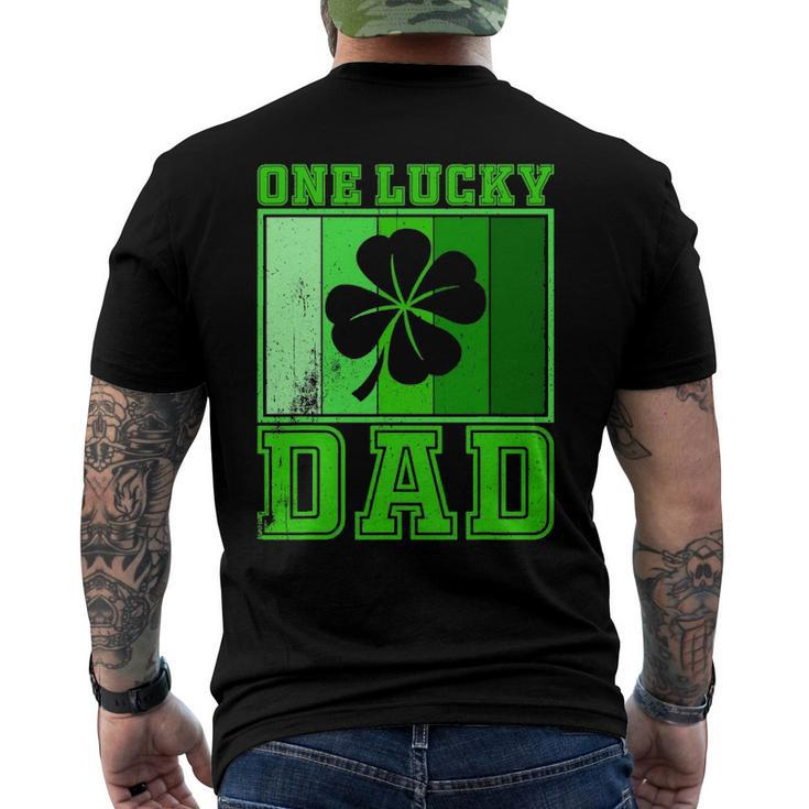 St Patricks Day One Lucky Dad Vintage Father Men's Back Print T-shirt