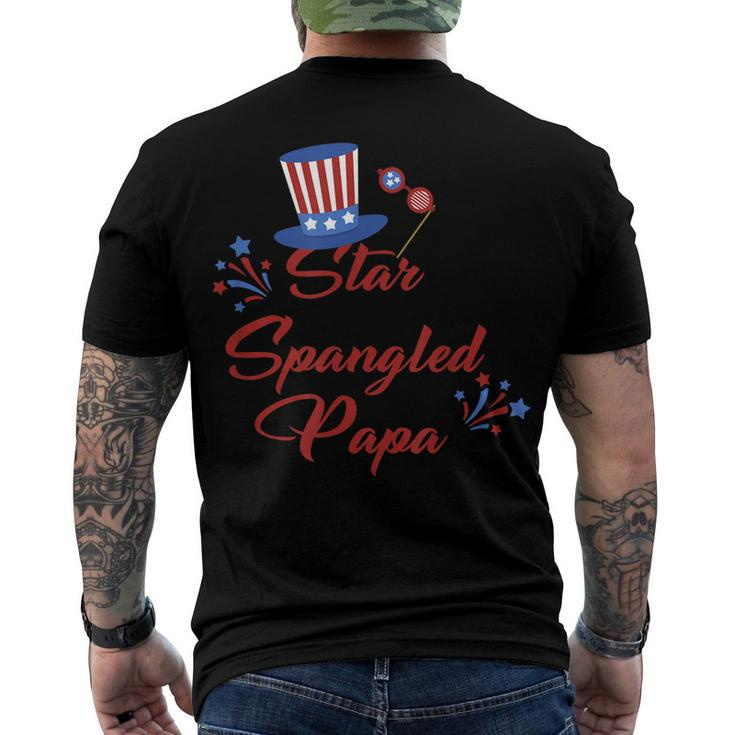 Mens Star Spangled Papa 4Th Of July Fathers Day Dad Men's T-shirt Back Print