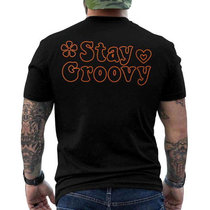Stay Groovy Hippie Retro Style Men's T-shirt Back Print