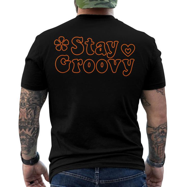 Stay Groovy Hippie Retro Style V3 Men's T-shirt Back Print