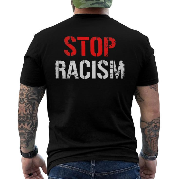 Stop Racism Human Rights Racism Men's Back Print T-shirt