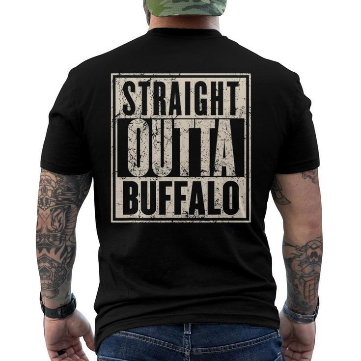 Straight Outta Buffalo Retro Vintage Men's Back Print T-shirt