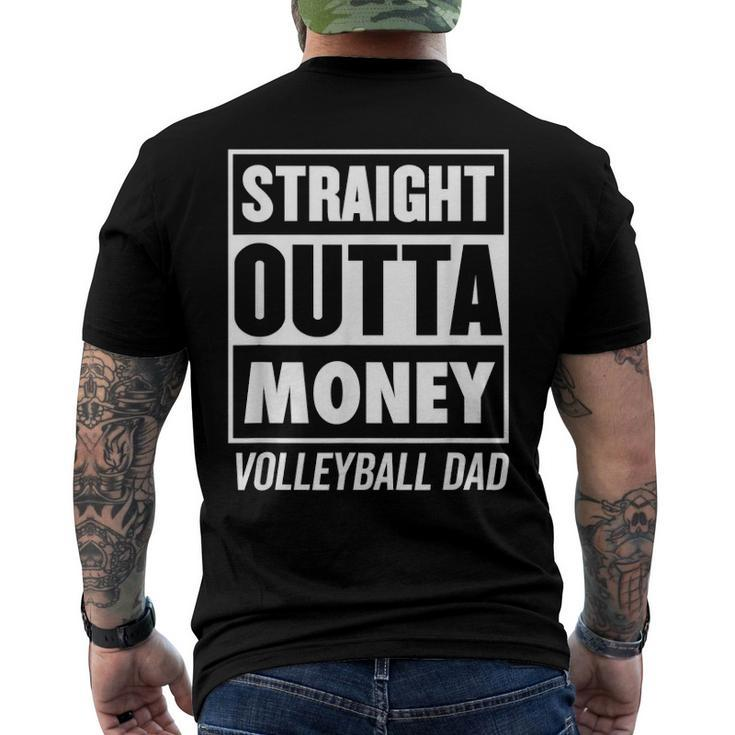 Mens Straight Outta Money Volleyball Dad Men's Back Print T-shirt
