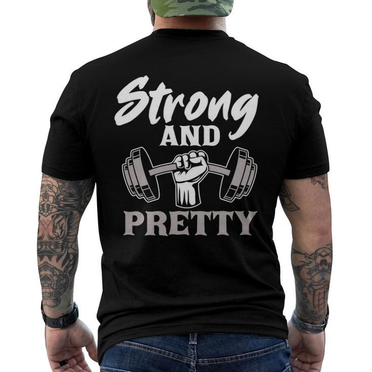 Strong And Pretty Gym Fitness Sport Bodybuilding Men's Back Print T-shirt